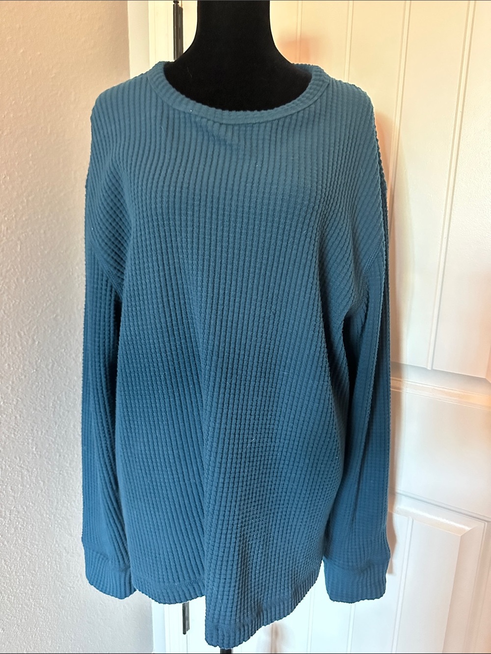 UGG Teal Waffle Knit Crewneck Sweater